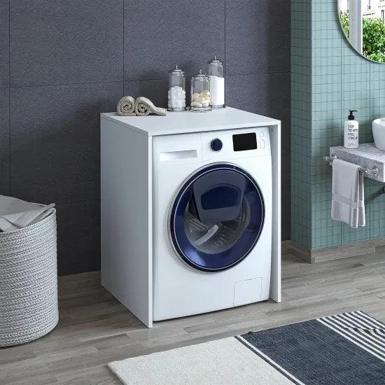 Cabinet for washing machine, white, without door