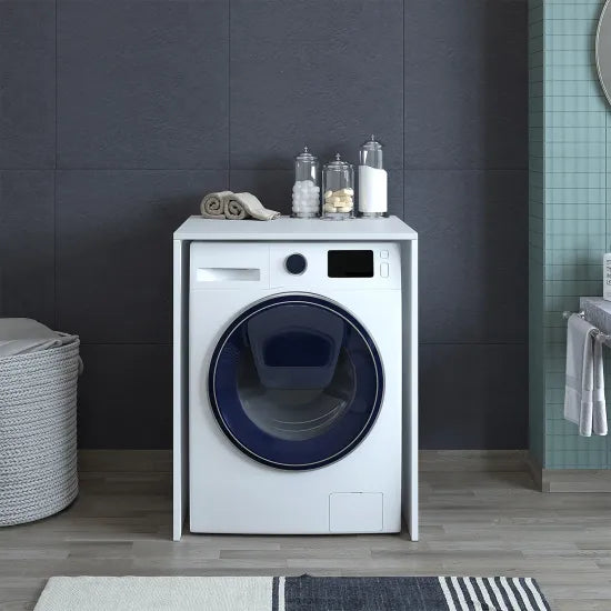 Cabinet for washing machine, white, without door