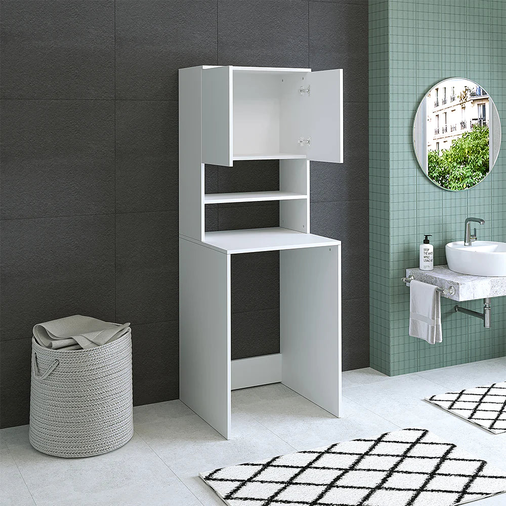 Cabinet for washing machine, white, MONICA, 65 x 181 x 60 cm