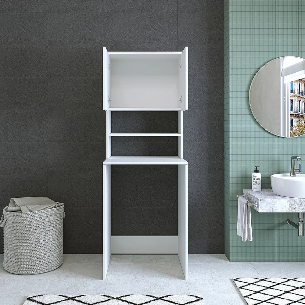 Cabinet for washing machine, white, MONICA, 65 x 181 x 60 cm