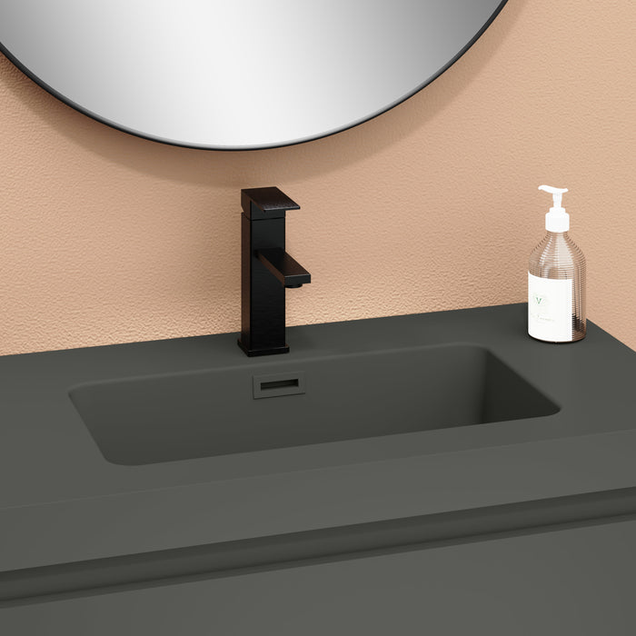 Kaduro 80cm Double Drawer Wall Hung Vanity Unit - Matt Grey