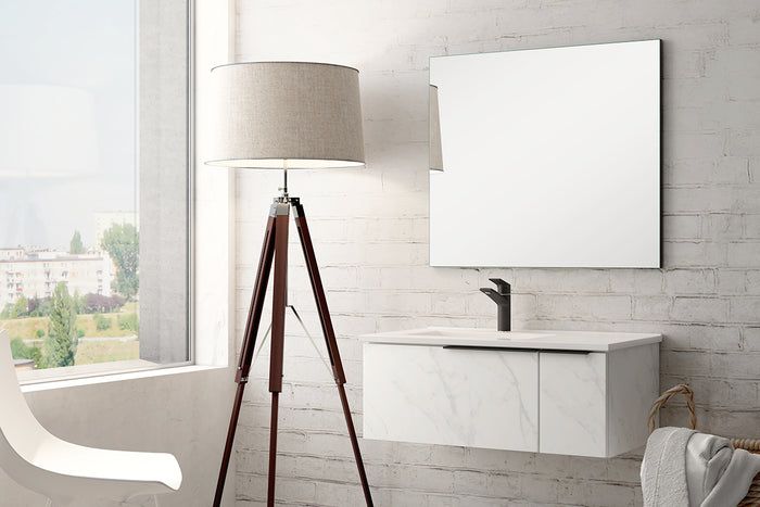 Siena 80cm Wall Hung Basin Unit - Carrara Marble