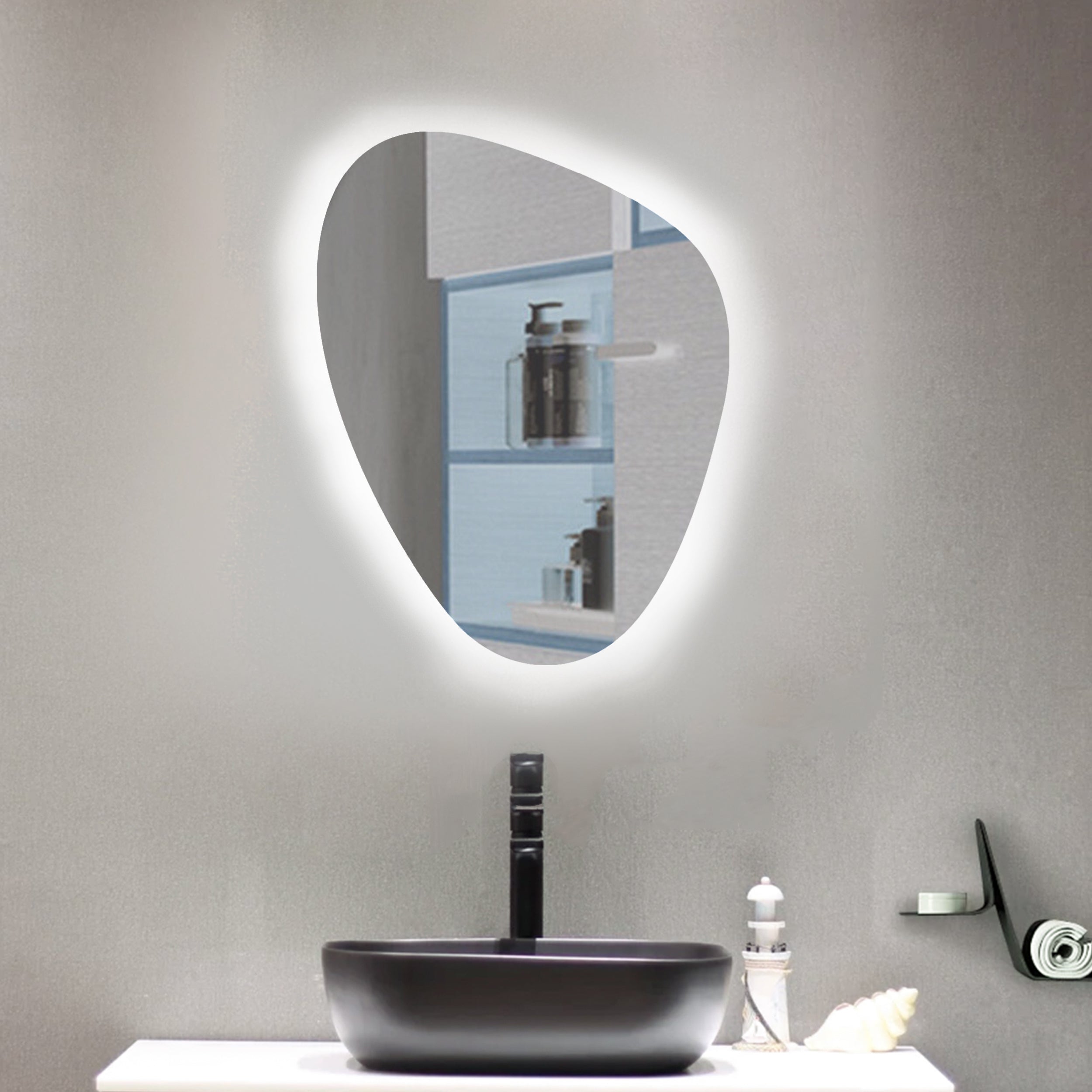 Cira White Light Mirror 70*70 cm