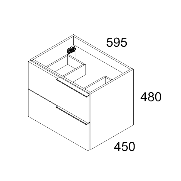 Celtic 60cm Wall Hung Basin Unit - Gloss White
