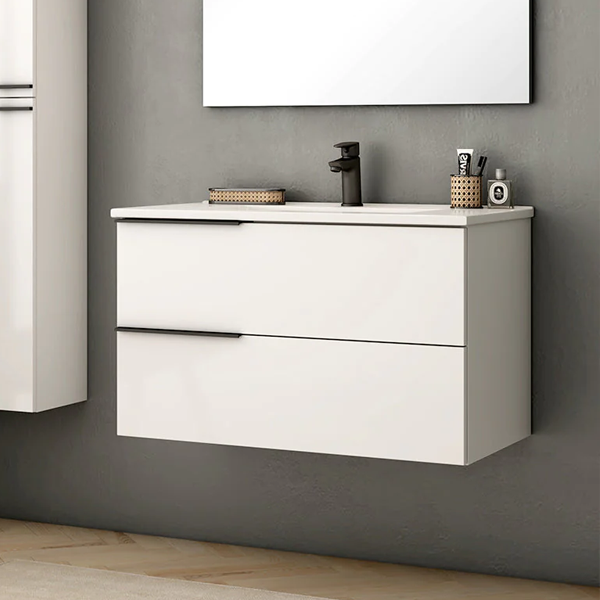 Celtic 100cm Wall Hung Basin Unit - Gloss White