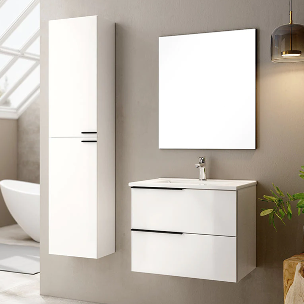 Celtic 60cm Wall Hung Basin Unit - Gloss White