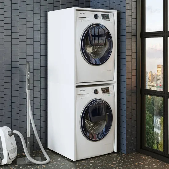 Cabinet for washer and dryer ECO, white, 176x67x65 cm