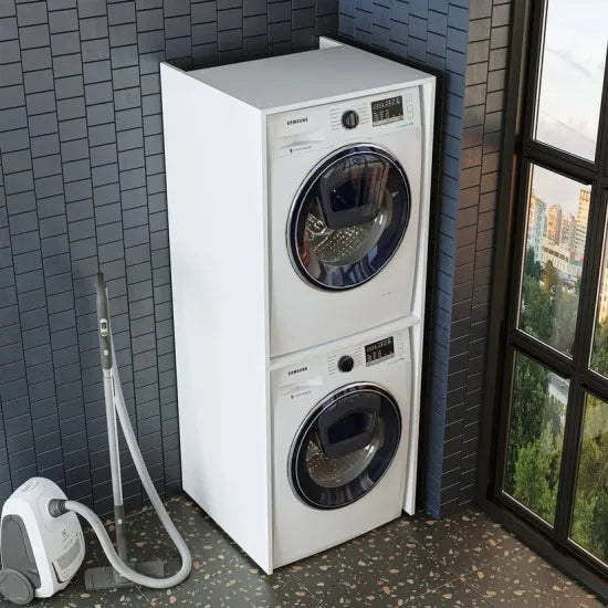 Cabinet for washer and dryer ECO, white, 176x67x65 cm