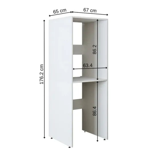 Cabinet for washer and dryer ECO, white, 176x67x65 cm
