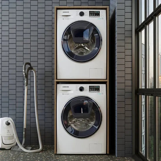 Cabinet for washer and dryer ECO, oak, 176x67x65 cm