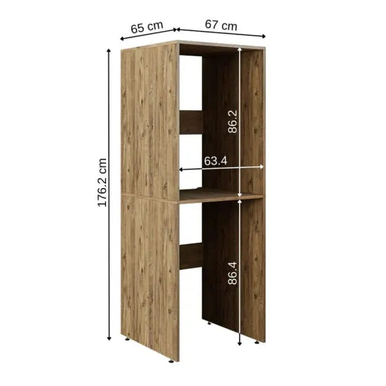 Cabinet for washer and dryer ECO, oak, 176x67x65 cm