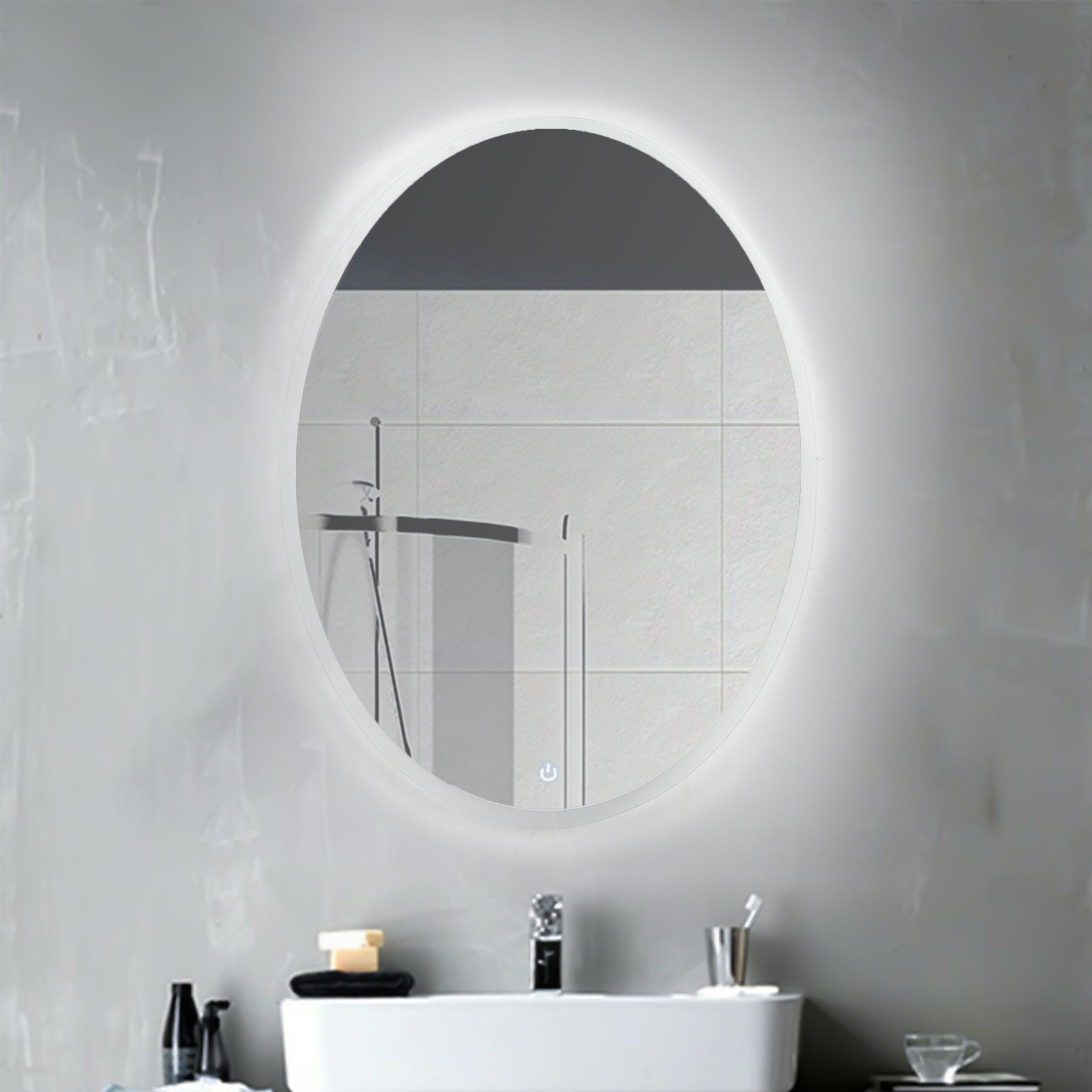 Nemara White Light Touch Mirror 80*60 cm