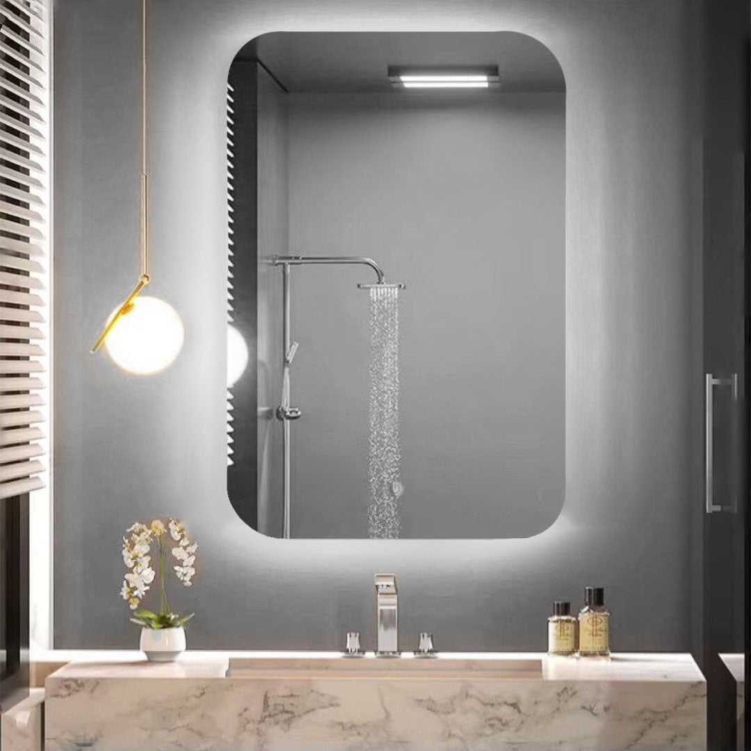 Rainer White Light Touch Mirror 60*90 cm