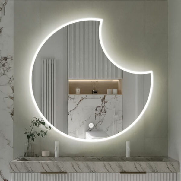 Helal White Light Touch Mirror 70 cm