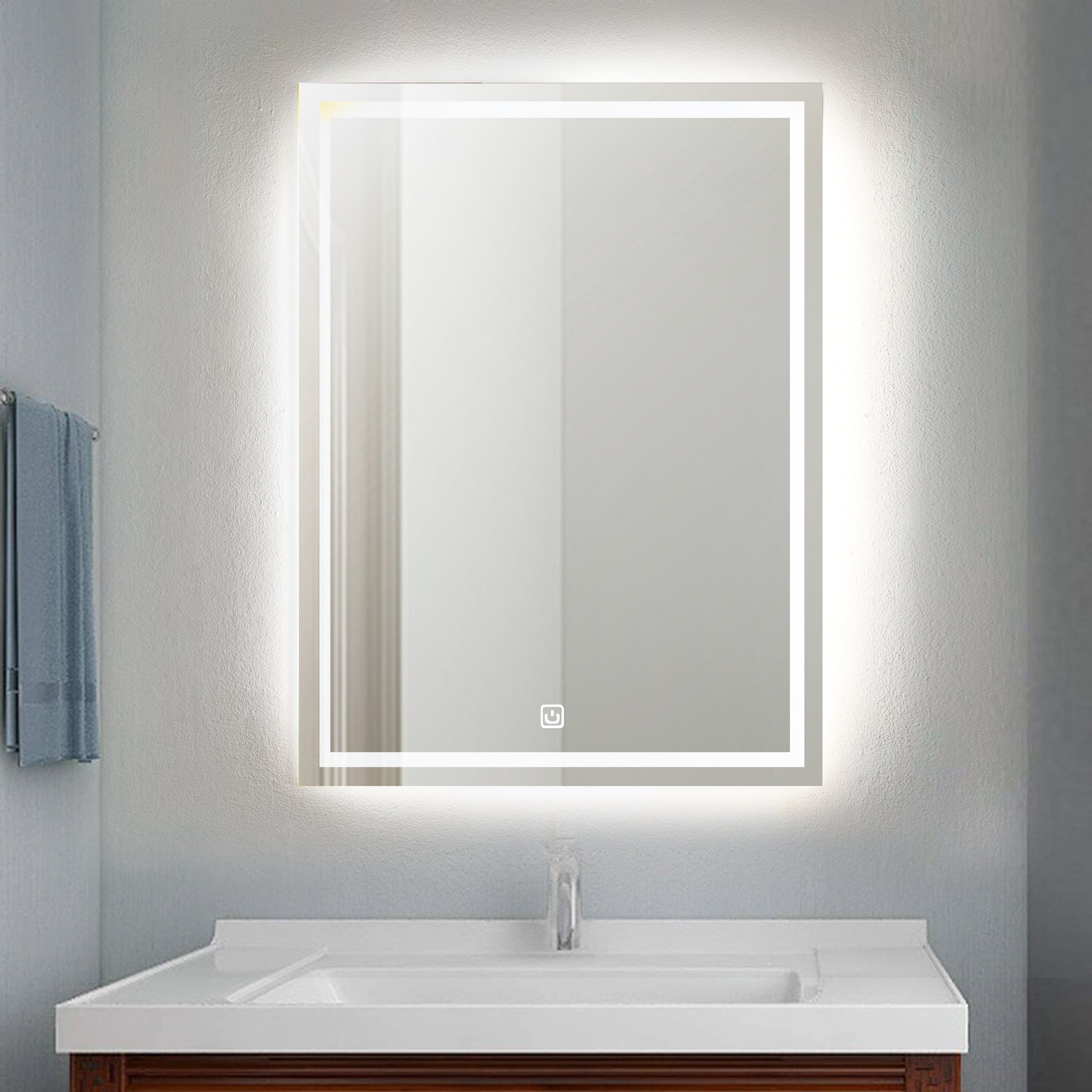 Ronia White Light Touch Mirror 80*100 cm