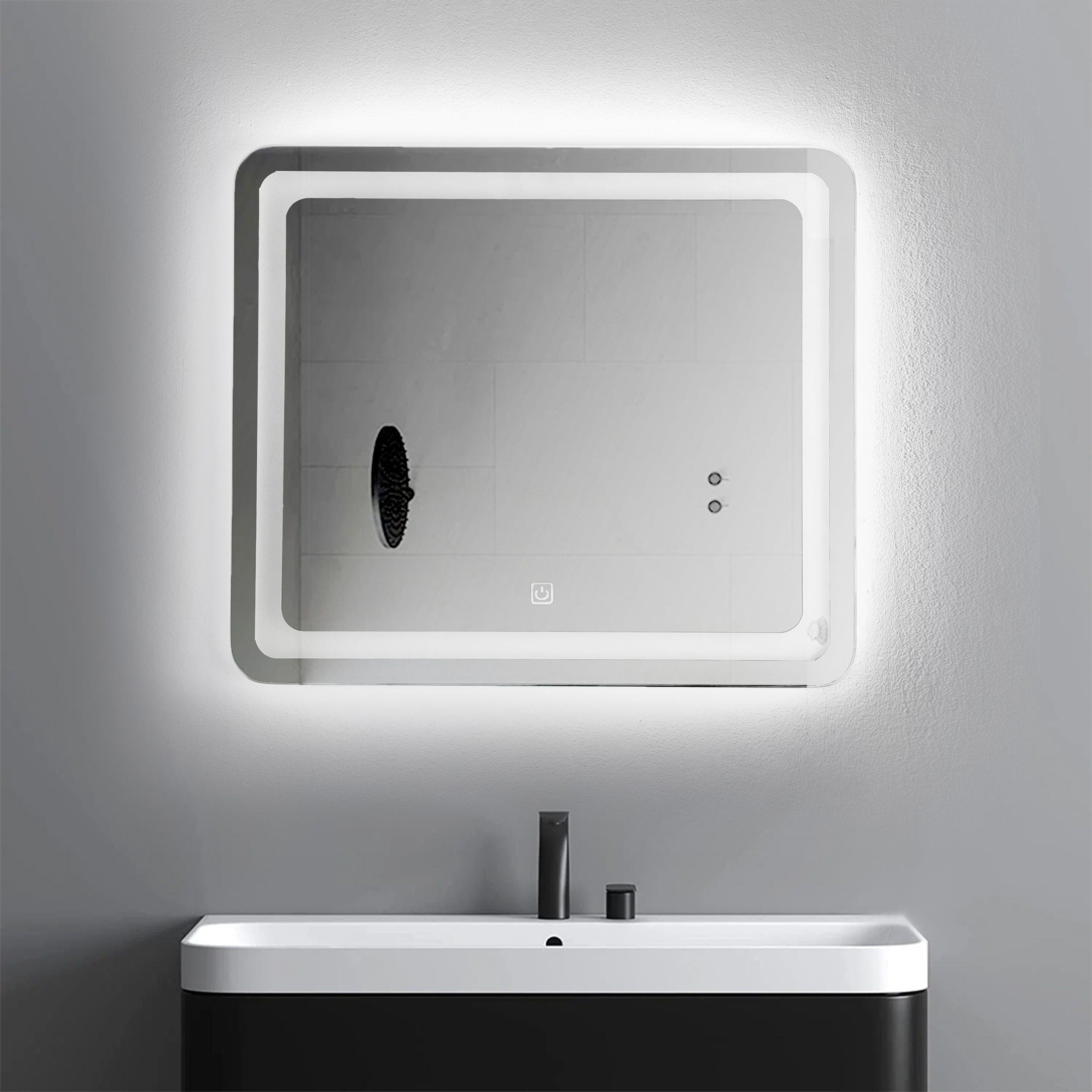 Zonara White Light Touch Mirror 80*80 cm