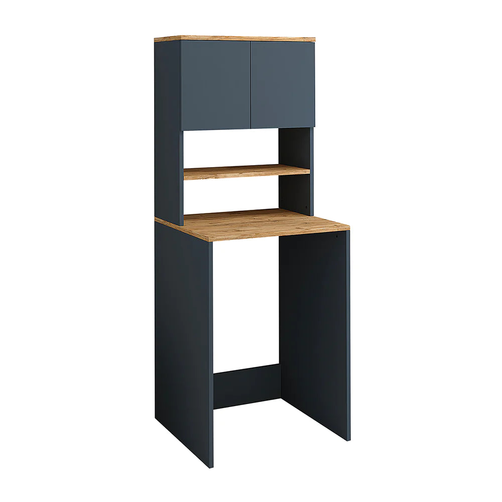 Cabinet for washing machine, white/anthracite, MONICA, 65 x 181 x 60 cm