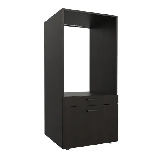 Cabinet for washing machine + pull-out board, black, HWD: 145x67x65 cm