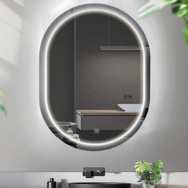 Scrabbed Thin White Light Mirror 60*80 cm