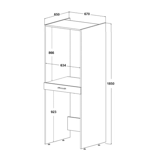 Cabinet for washing machine and dryer, with pull-out shelf, black